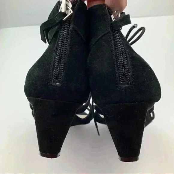 Nine West Pasa heels size 10 black suede wedges - Picture 7 of 12